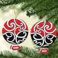 New Zealand Ceramic Ornament Maori Koru Tino Rangatiratanga Color - Aussie Hoodie