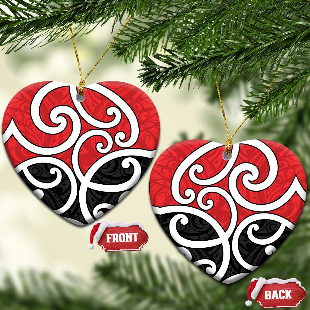 New Zealand Ceramic Ornament Maori Koru Tino Rangatiratanga Color - Aussie Hoodie