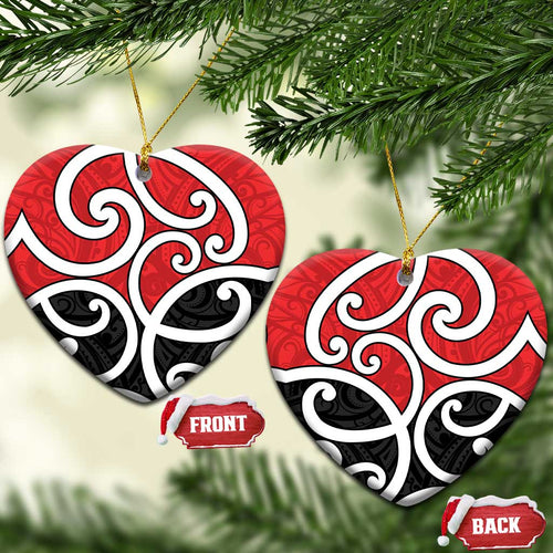 New Zealand Ceramic Ornament Maori Koru Tino Rangatiratanga Color - Aussie Hoodie