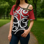 New Zealand Cross Shoulder Shirt Maori Koru Tino Rangatiratanga Color - Aussie Hoodie