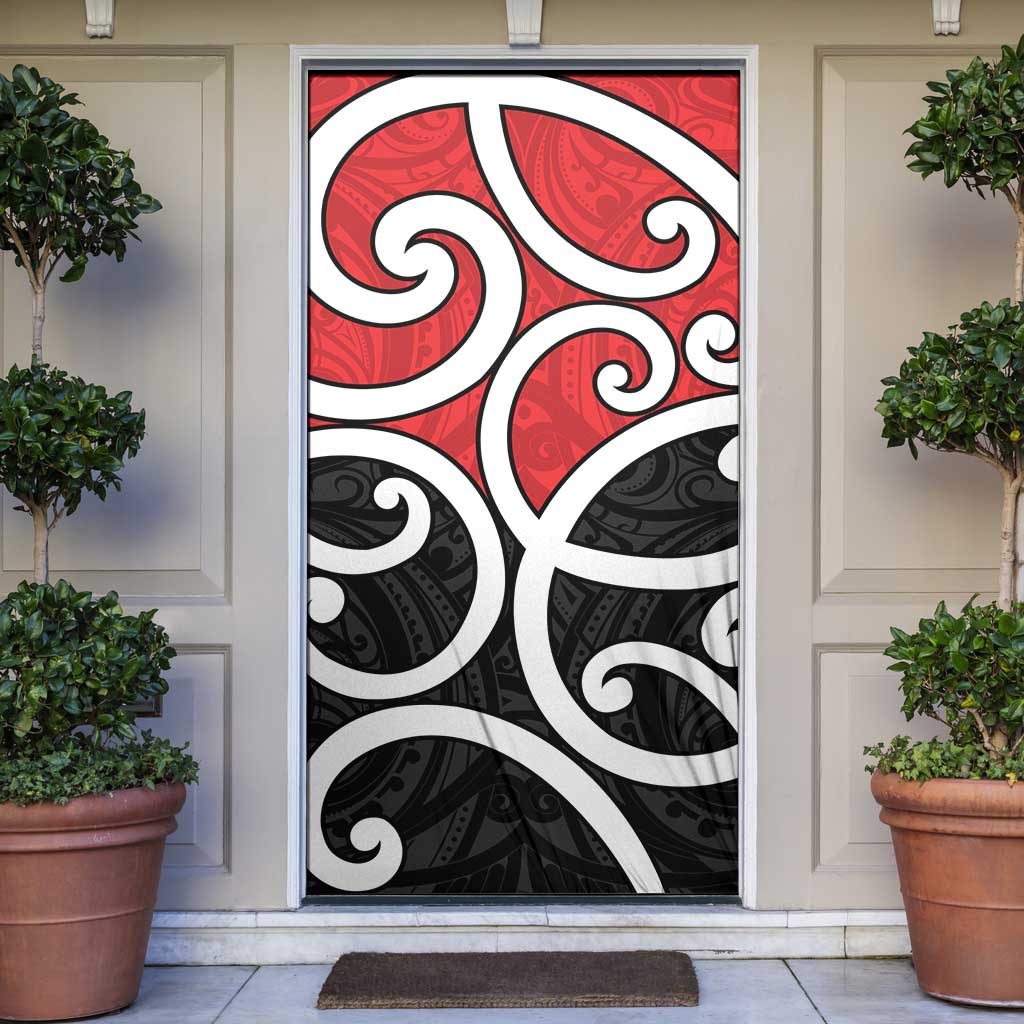 New Zealand Door Cover Maori Koru Tino Rangatiratanga Color - Aussie Hoodie