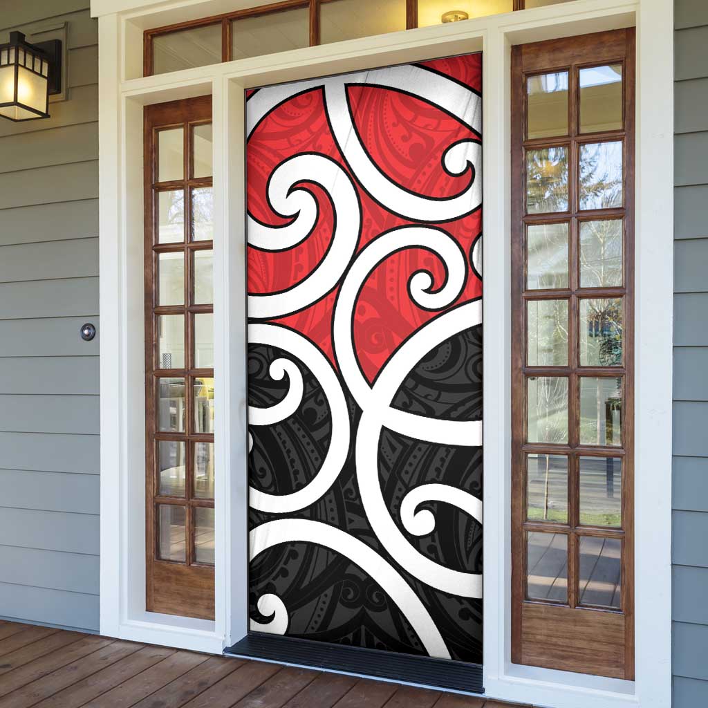 New Zealand Door Cover Maori Koru Tino Rangatiratanga Color - Aussie Hoodie