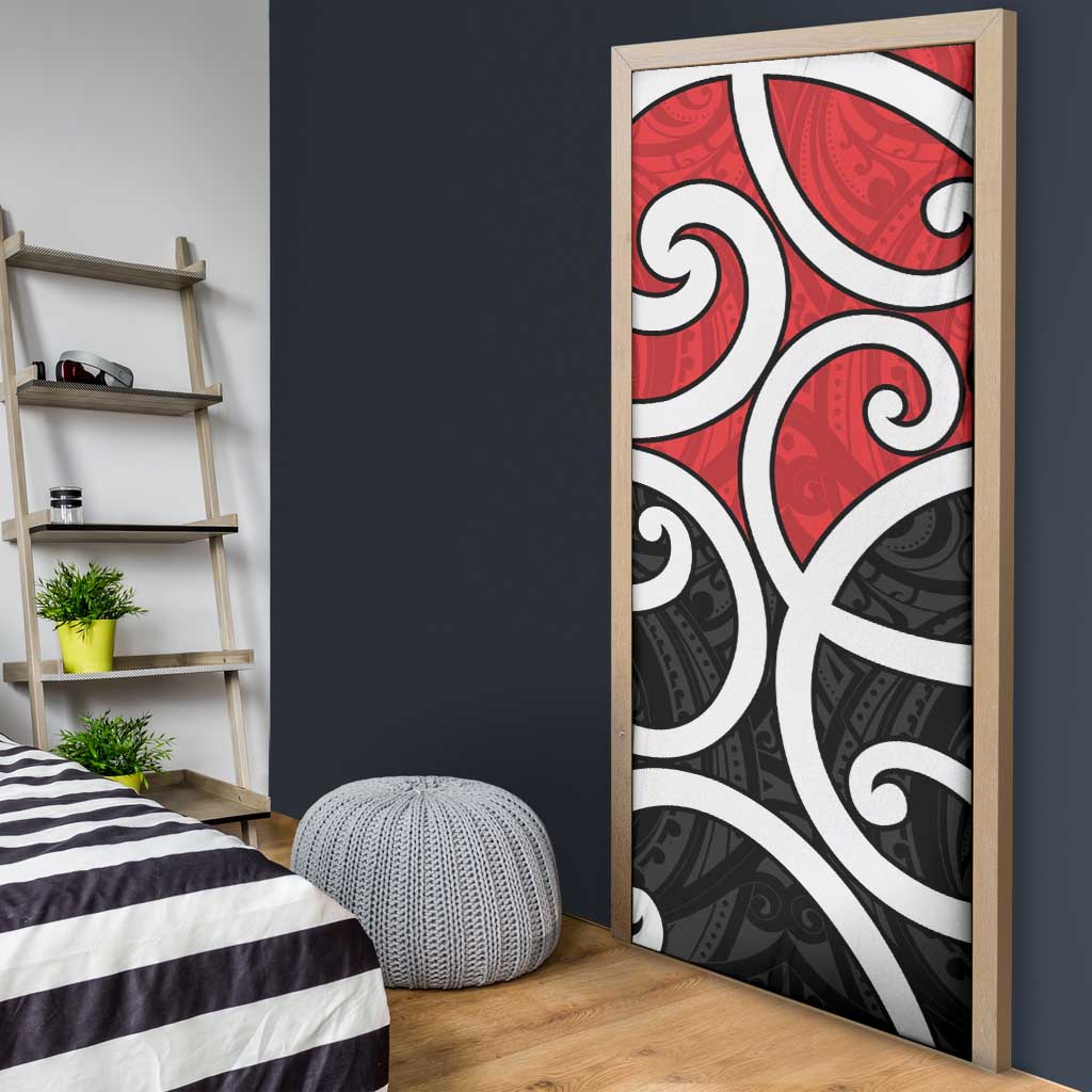 New Zealand Door Cover Maori Koru Tino Rangatiratanga Color - Aussie Hoodie