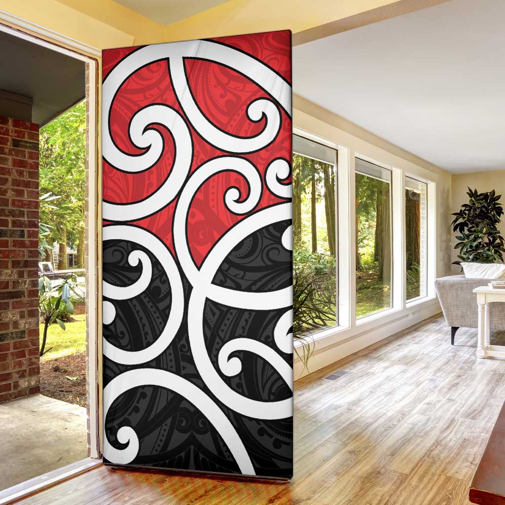 New Zealand Door Cover Maori Koru Tino Rangatiratanga Color - Aussie Hoodie