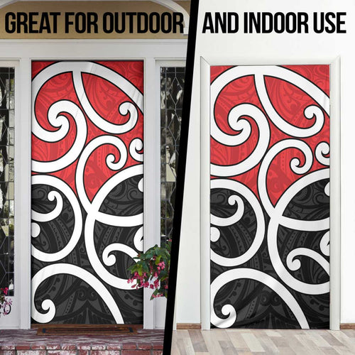 New Zealand Door Cover Maori Koru Tino Rangatiratanga Color - Aussie Hoodie