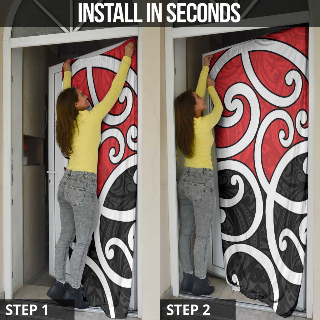 New Zealand Door Cover Maori Koru Tino Rangatiratanga Color - Aussie Hoodie