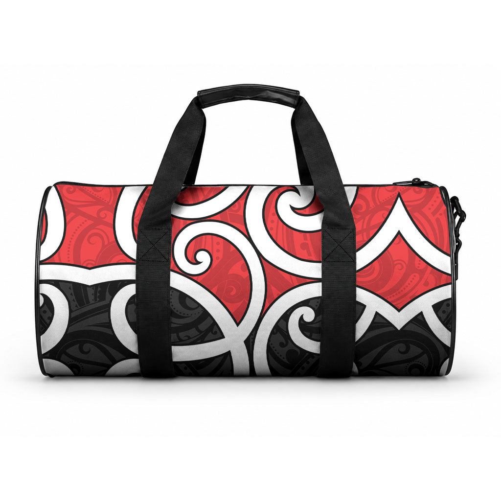 New Zealand Duffle Bag Maori Koru Tino Rangatiratanga Color