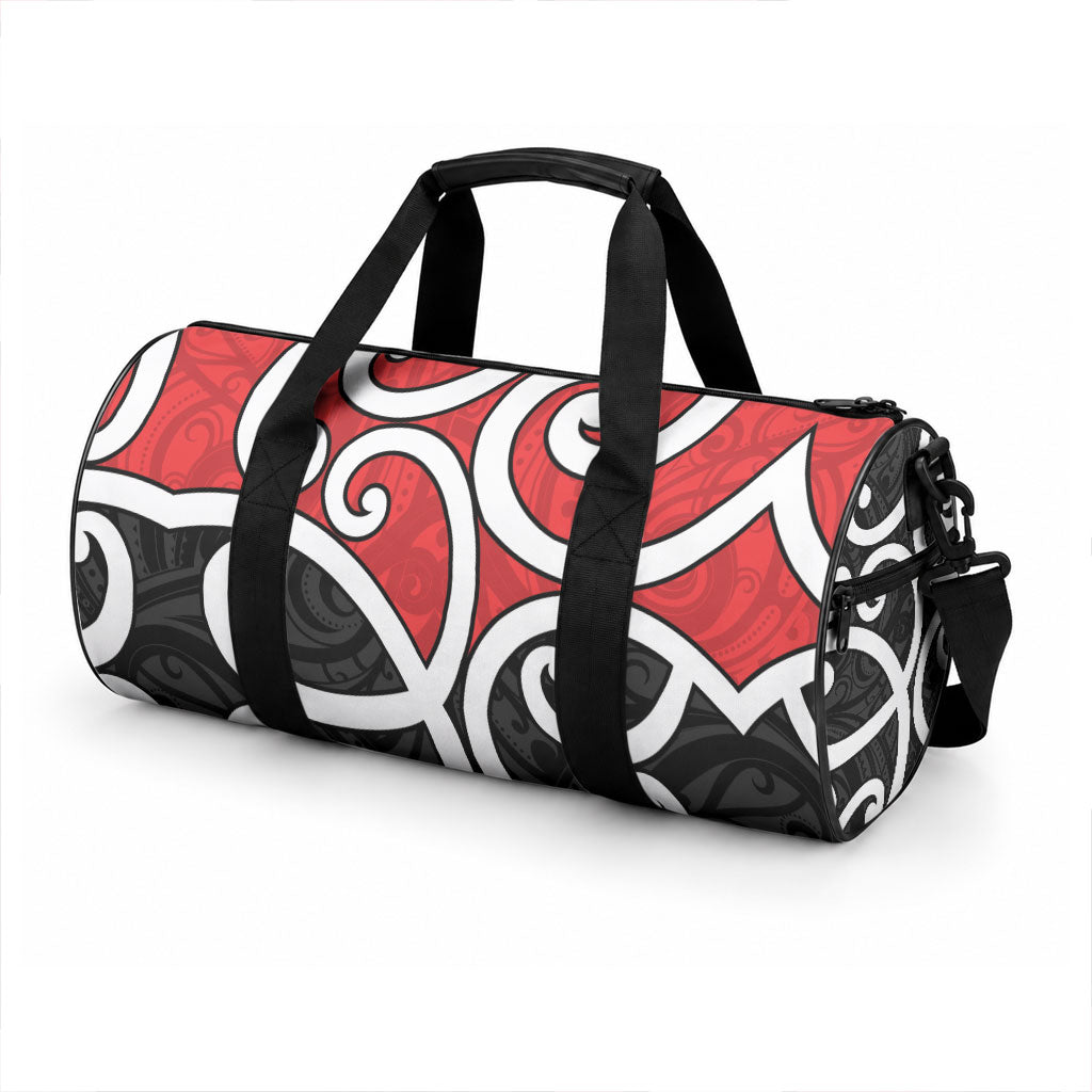 New Zealand Duffle Bag Maori Koru Tino Rangatiratanga Color