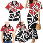 New Zealand Family Matching Mermaid Dress and Hawaiian Shirt Maori Koru Tino Rangatiratanga Color - Aussie Hoodie