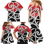 New Zealand Family Matching Mermaid Dress and Hawaiian Shirt Maori Koru Tino Rangatiratanga Color - Aussie Hoodie