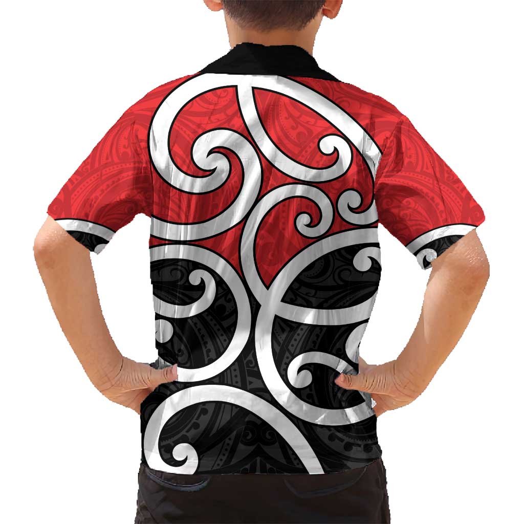 New Zealand Family Matching Off Shoulder Short Dress and Hawaiian Shirt Maori Koru Tino Rangatiratanga Color - Aussie Hoodie