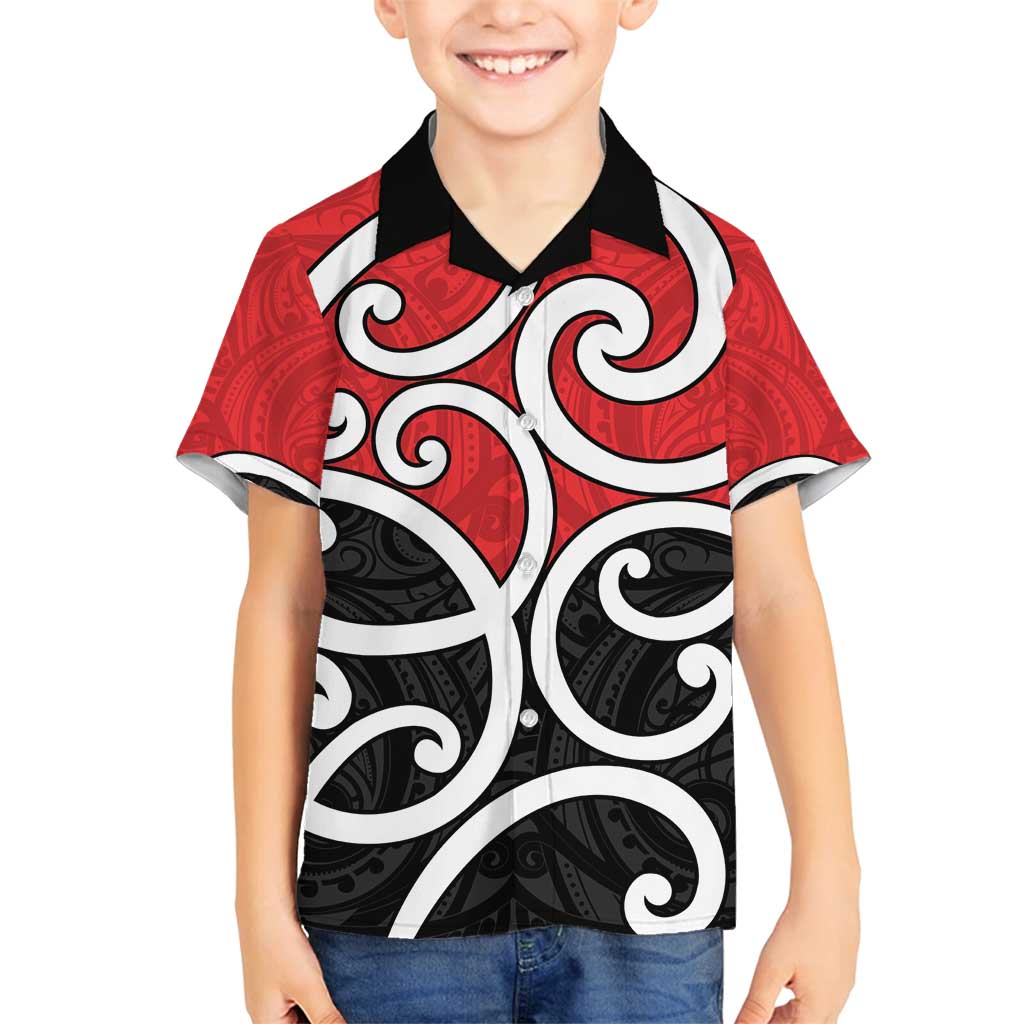 New Zealand Family Matching Off Shoulder Short Dress and Hawaiian Shirt Maori Koru Tino Rangatiratanga Color - Aussie Hoodie