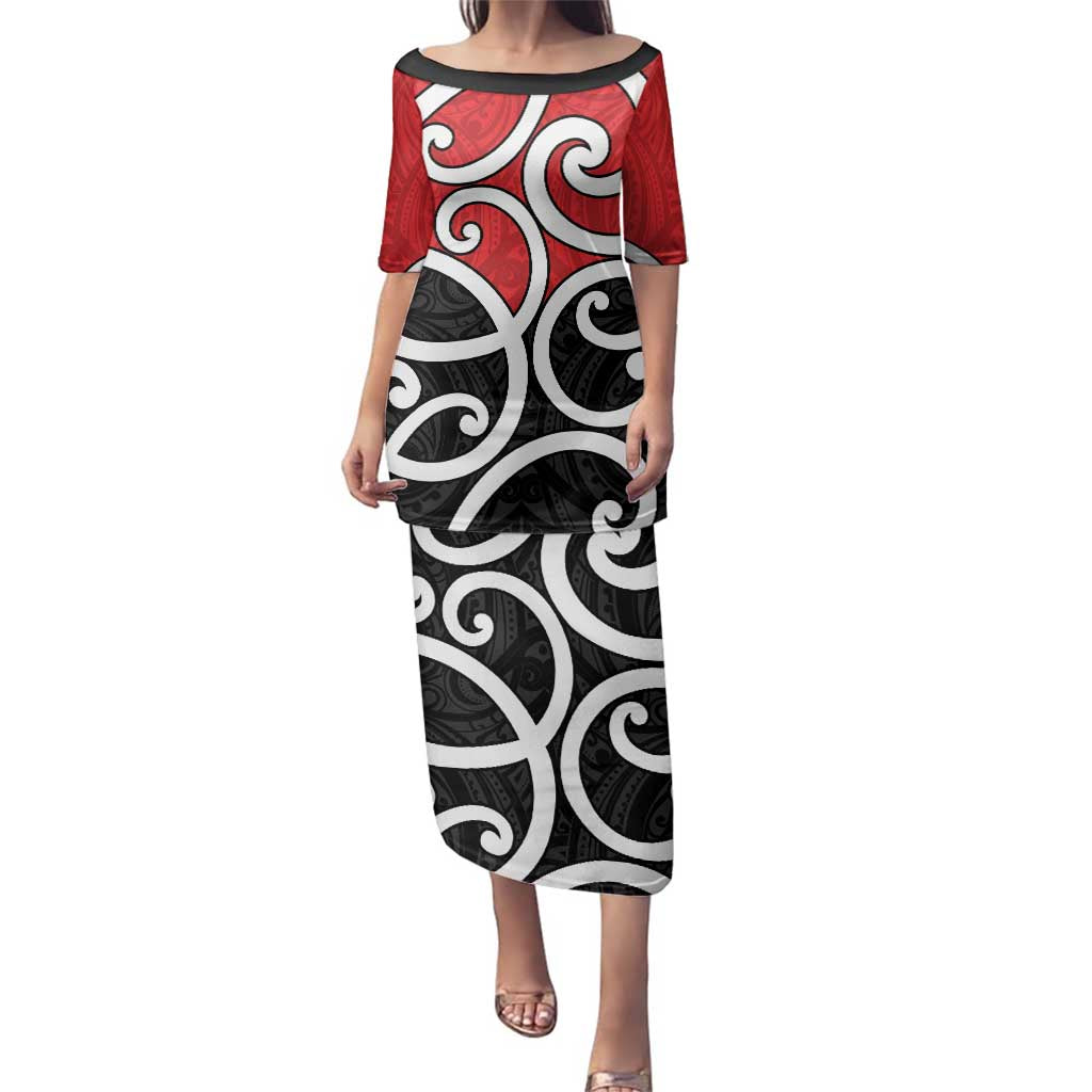 New Zealand Family Matching Puletasi and Hawaiian Shirt Maori Koru Tino Rangatiratanga Color - Aussie Hoodie