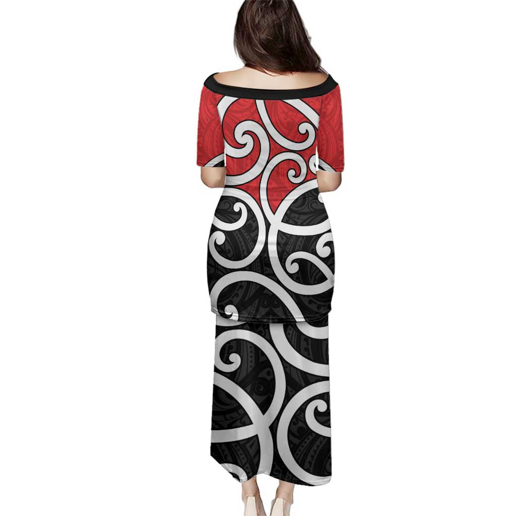 New Zealand Family Matching Puletasi and Hawaiian Shirt Maori Koru Tino Rangatiratanga Color - Aussie Hoodie