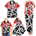 New Zealand Family Matching Tank Maxi Dress and Hawaiian Shirt Maori Koru Tino Rangatiratanga Color - Aussie Hoodie