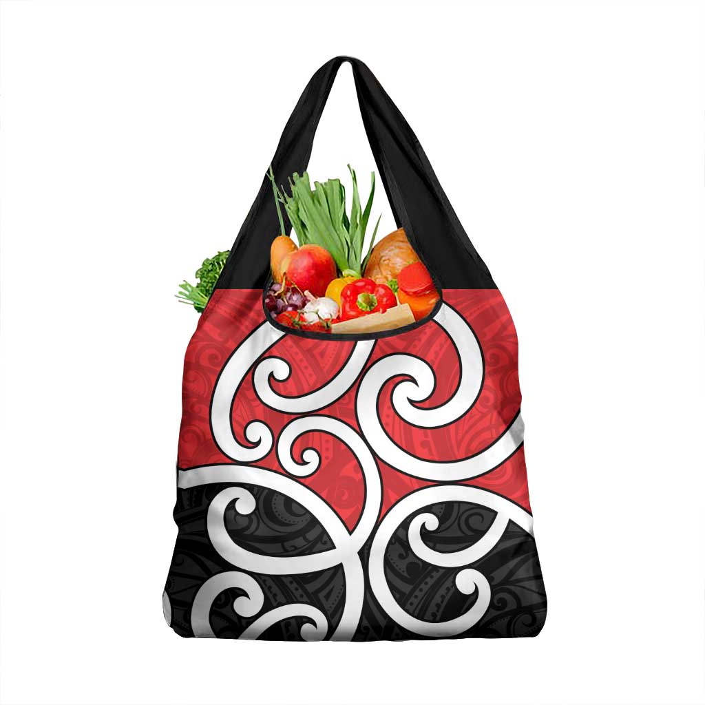 New Zealand Grocery Bag Maori Koru Tino Rangatiratanga Color - Aussie Hoodie