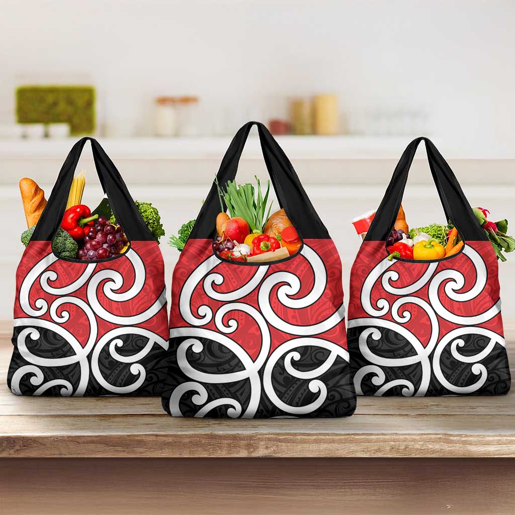 New Zealand Grocery Bag Maori Koru Tino Rangatiratanga Color - Aussie Hoodie