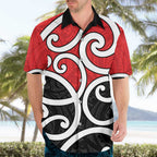 New Zealand Hawaiian Shirt Maori Koru Tino Rangatiratanga Color - Aussie Hoodie