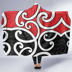 New Zealand Hooded Blanket Maori Koru Tino Rangatiratanga Color - Aussie Hoodie