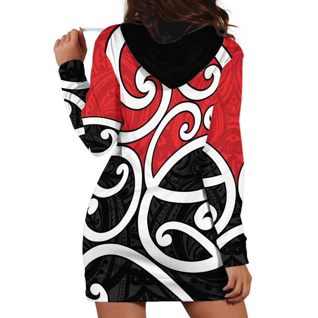 New Zealand Hoodie Dress Maori Koru Tino Rangatiratanga Color - Aussie Hoodie