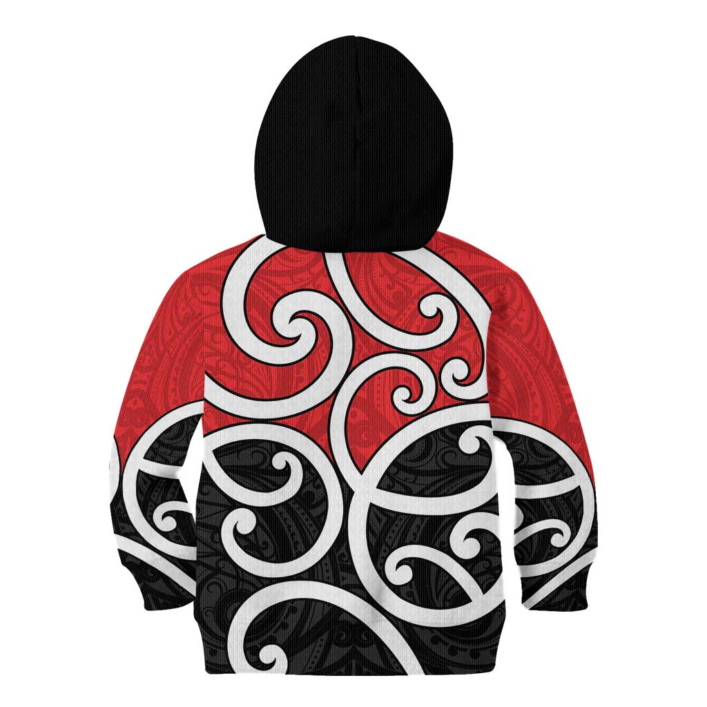 New Zealand Kid Hoodie Maori Koru Tino Rangatiratanga Color - Aussie Hoodie