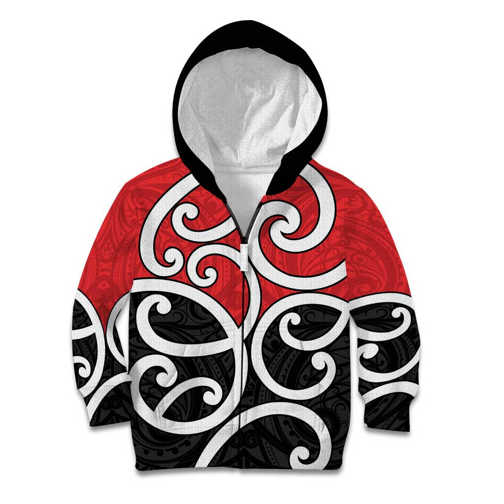 New Zealand Kid Hoodie Maori Koru Tino Rangatiratanga Color - Aussie Hoodie