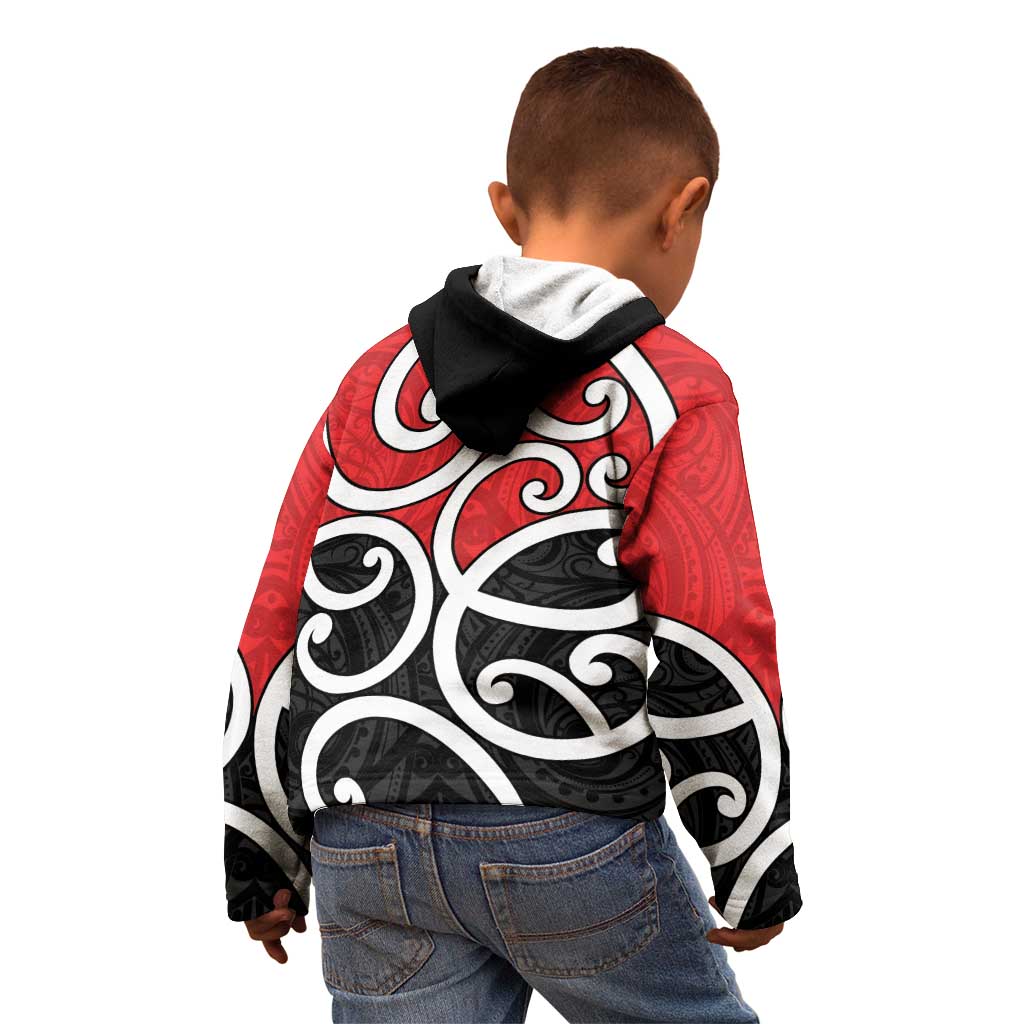 New Zealand Kid Hoodie Maori Koru Tino Rangatiratanga Color - Aussie Hoodie