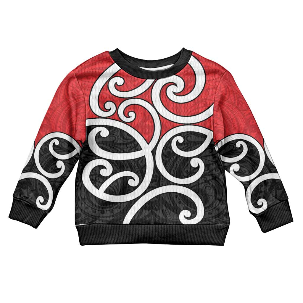 New Zealand Kid Ugly Christmas Sweater Maori Koru Tino Rangatiratanga Color - Aussie Hoodie