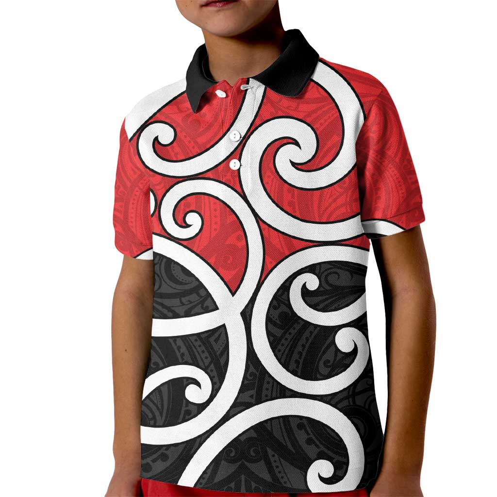 New Zealand Kid Polo Shirt Maori Koru Tino Rangatiratanga Color - Aussie Hoodie