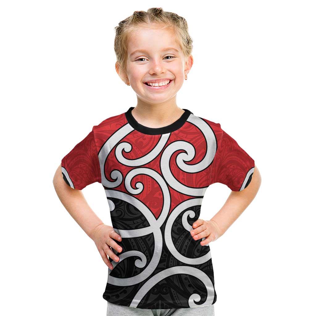 New Zealand Kid T Shirt Maori Koru Tino Rangatiratanga Color - Aussie Hoodie