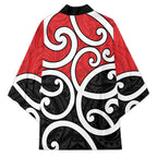 New Zealand Kimono Maori Koru Tino Rangatiratanga Color - Aussie Hoodie