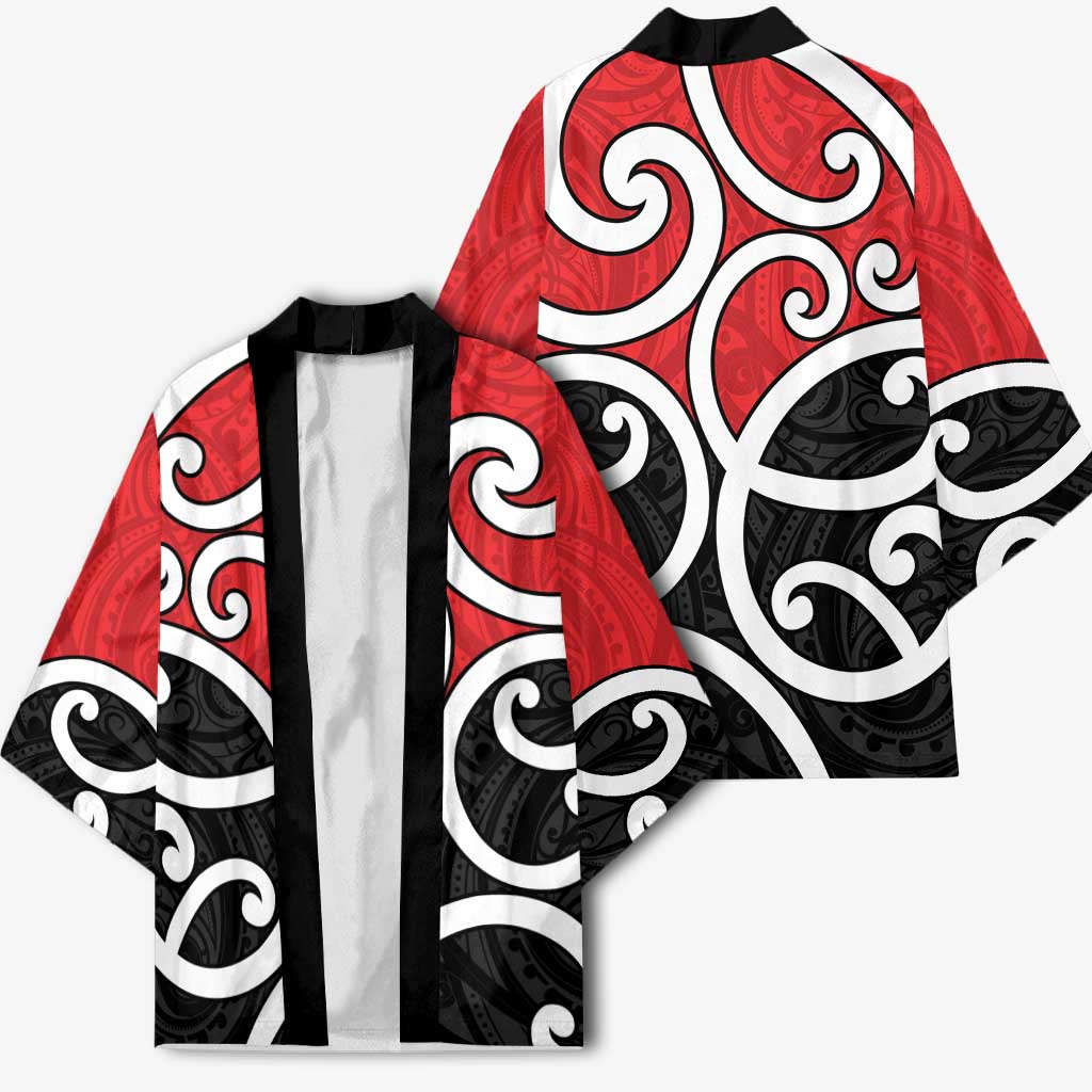 New Zealand Kimono Maori Koru Tino Rangatiratanga Color - Aussie Hoodie