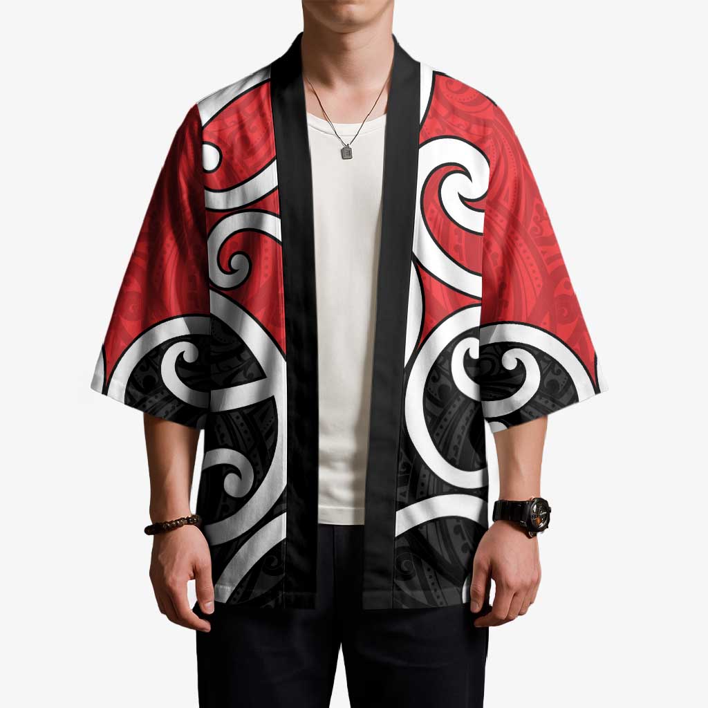 New Zealand Kimono Maori Koru Tino Rangatiratanga Color - Aussie Hoodie