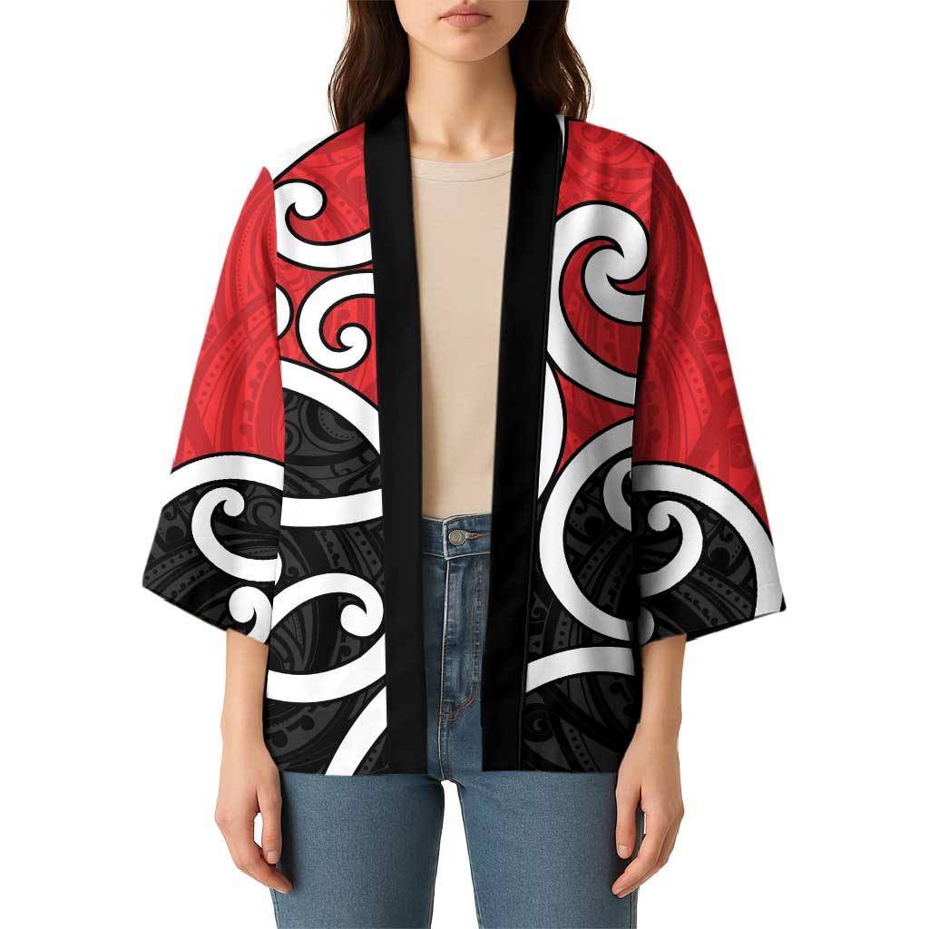 New Zealand Kimono Maori Koru Tino Rangatiratanga Color - Aussie Hoodie