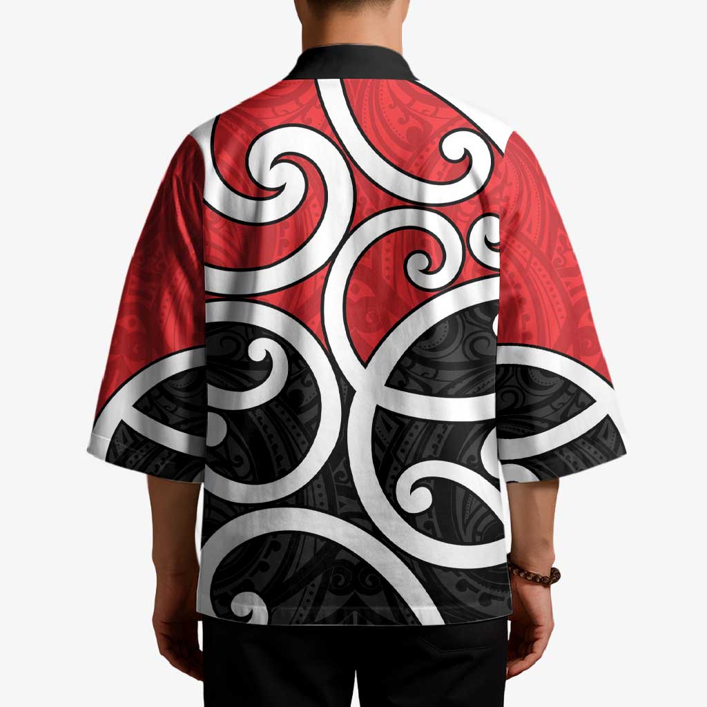 New Zealand Kimono Maori Koru Tino Rangatiratanga Color - Aussie Hoodie