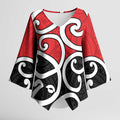 New Zealand Kimono Sleeve Blouse Maori Koru Tino Rangatiratanga Color - Aussie Hoodie
