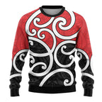 New Zealand Ugly Christmas Sweater Maori Koru Tino Rangatiratanga Color - Aussie Hoodie