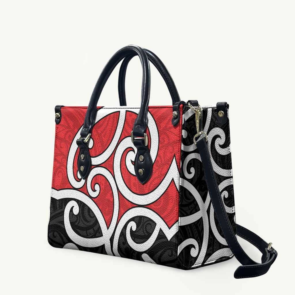 New Zealand Leather Bag Maori Koru Tino Rangatiratanga Color - Aussie Hoodie