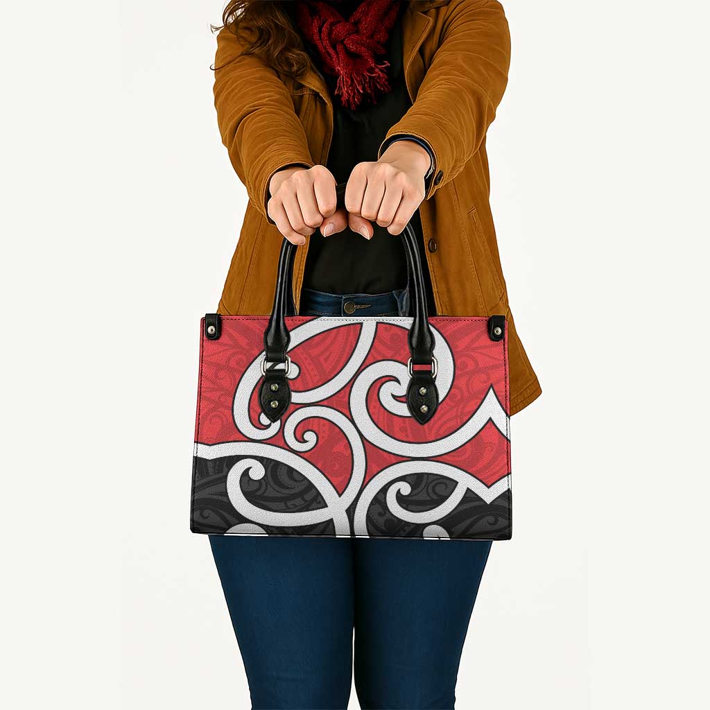 New Zealand Leather Bag Maori Koru Tino Rangatiratanga Color - Aussie Hoodie