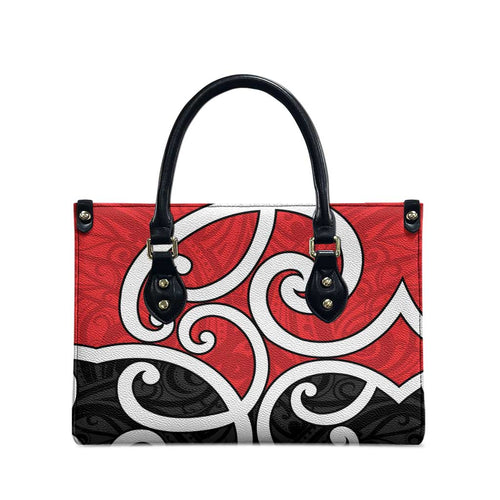 New Zealand Leather Bag Maori Koru Tino Rangatiratanga Color - Aussie Hoodie