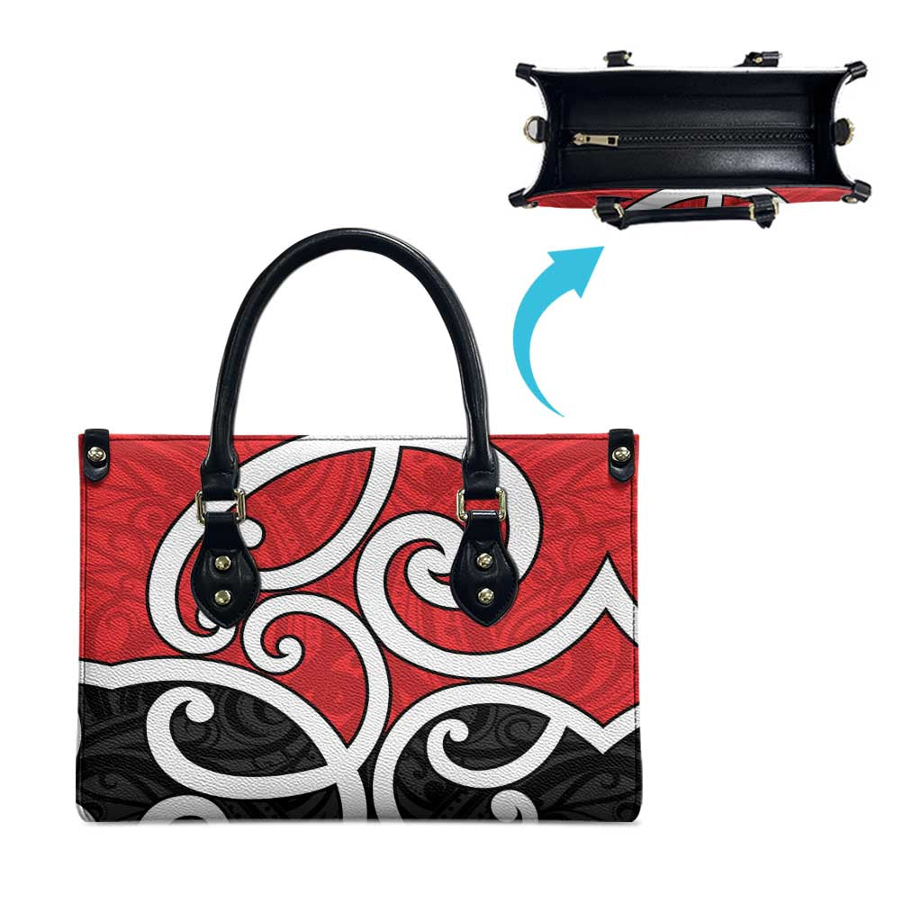 New Zealand Leather Bag Maori Koru Tino Rangatiratanga Color - Aussie Hoodie