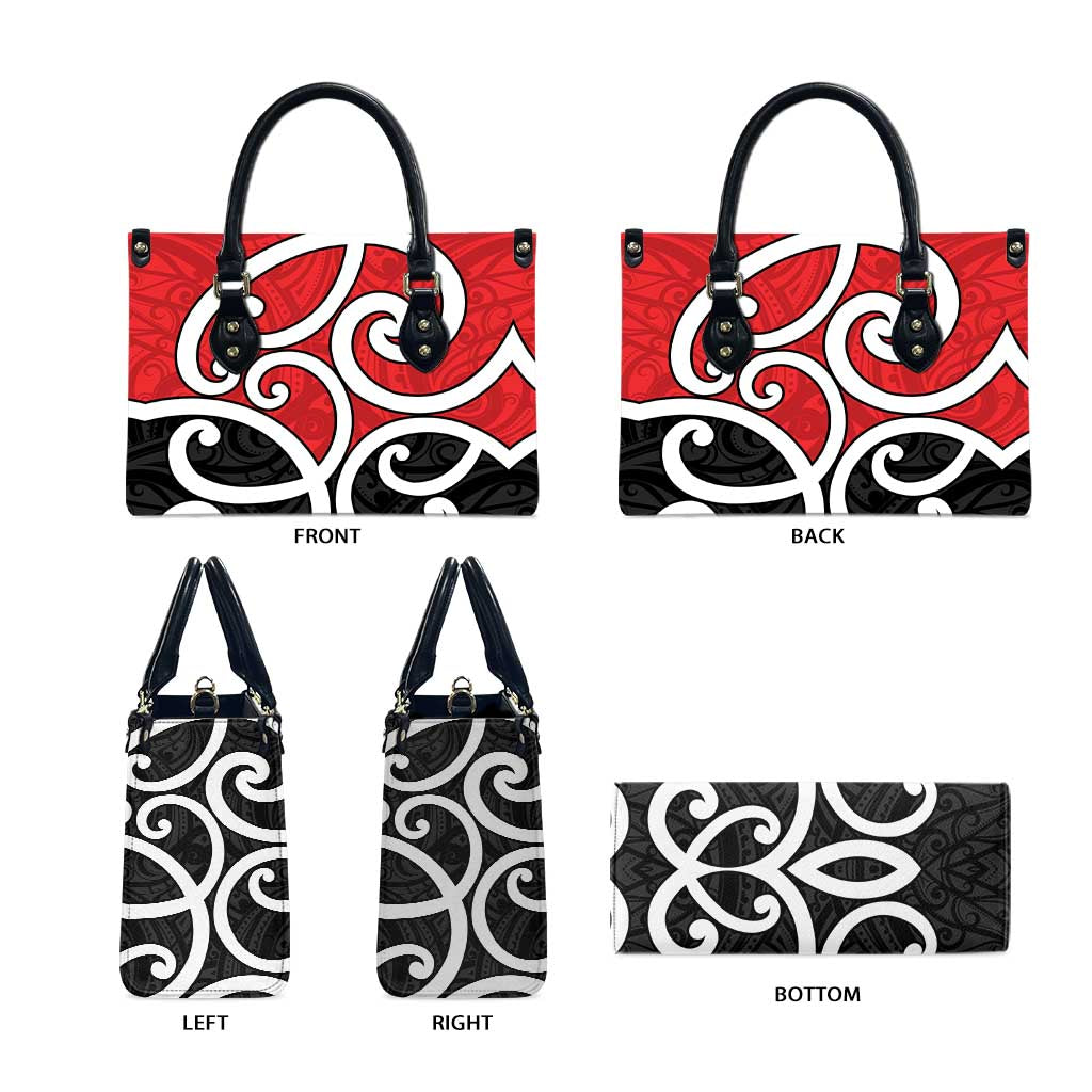 New Zealand Leather Bag Maori Koru Tino Rangatiratanga Color - Aussie Hoodie