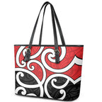 New Zealand Leather Tote Bag Maori Koru Tino Rangatiratanga Color - Aussie Hoodie