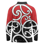 New Zealand Long Sleeve Polo Shirt Maori Koru Tino Rangatiratanga Color - Aussie Hoodie