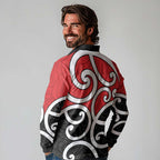 New Zealand Long Sleeve Polo Shirt Maori Koru Tino Rangatiratanga Color - Aussie Hoodie