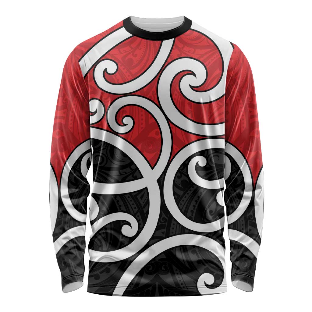New Zealand Long Sleeve Shirt Maori Koru Tino Rangatiratanga Color - Aussie Hoodie
