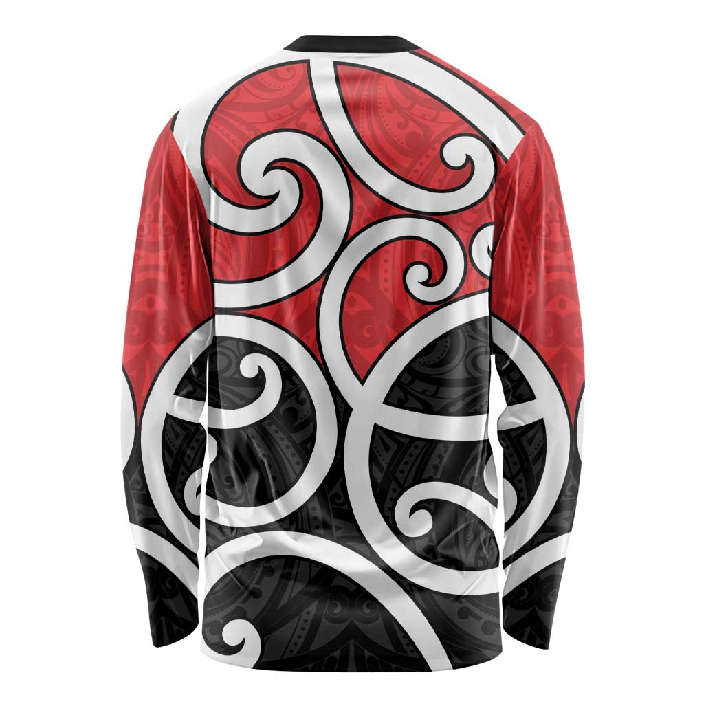 New Zealand Long Sleeve Shirt Maori Koru Tino Rangatiratanga Color - Aussie Hoodie