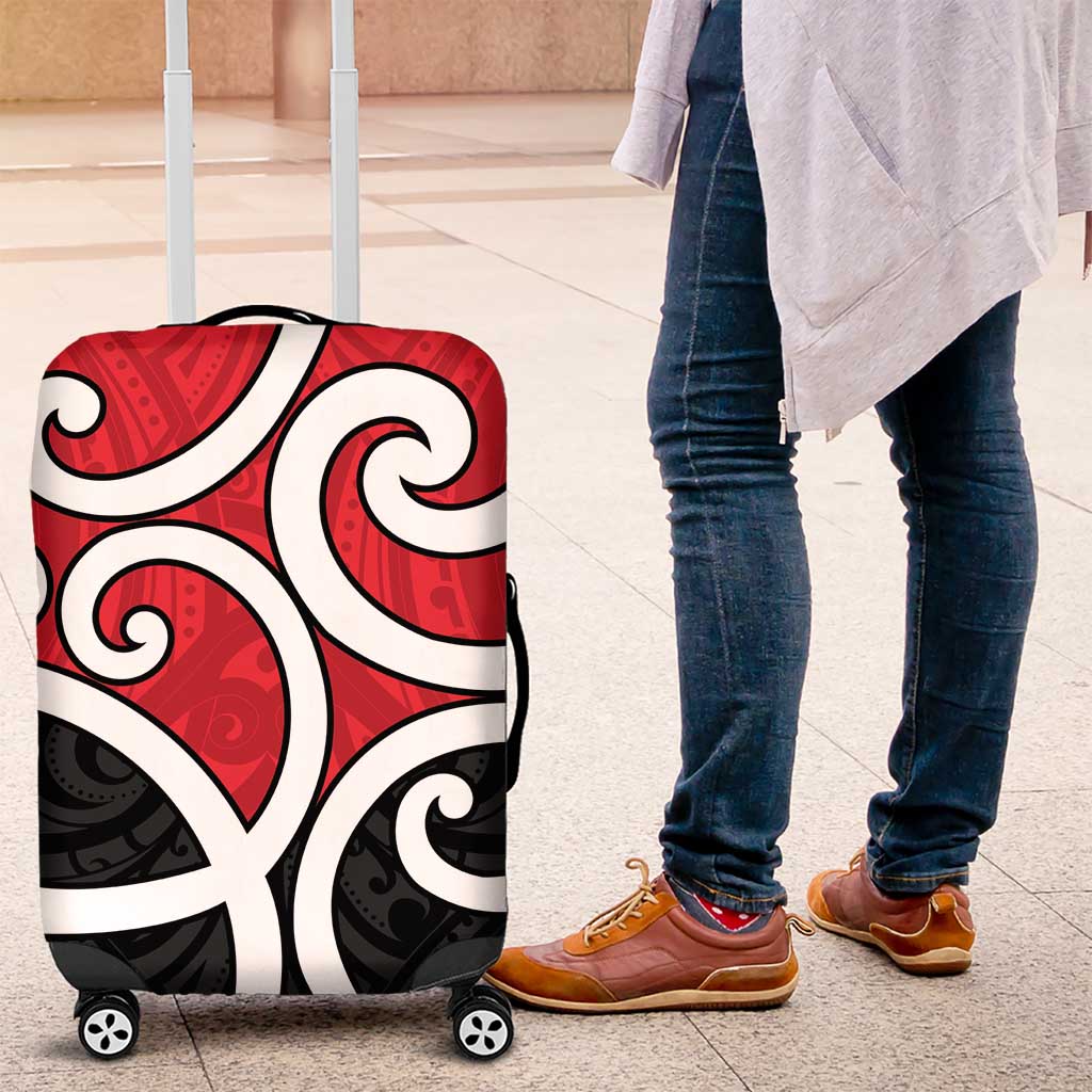 New Zealand Luggage Cover Maori Koru Tino Rangatiratanga Color - Aussie Hoodie