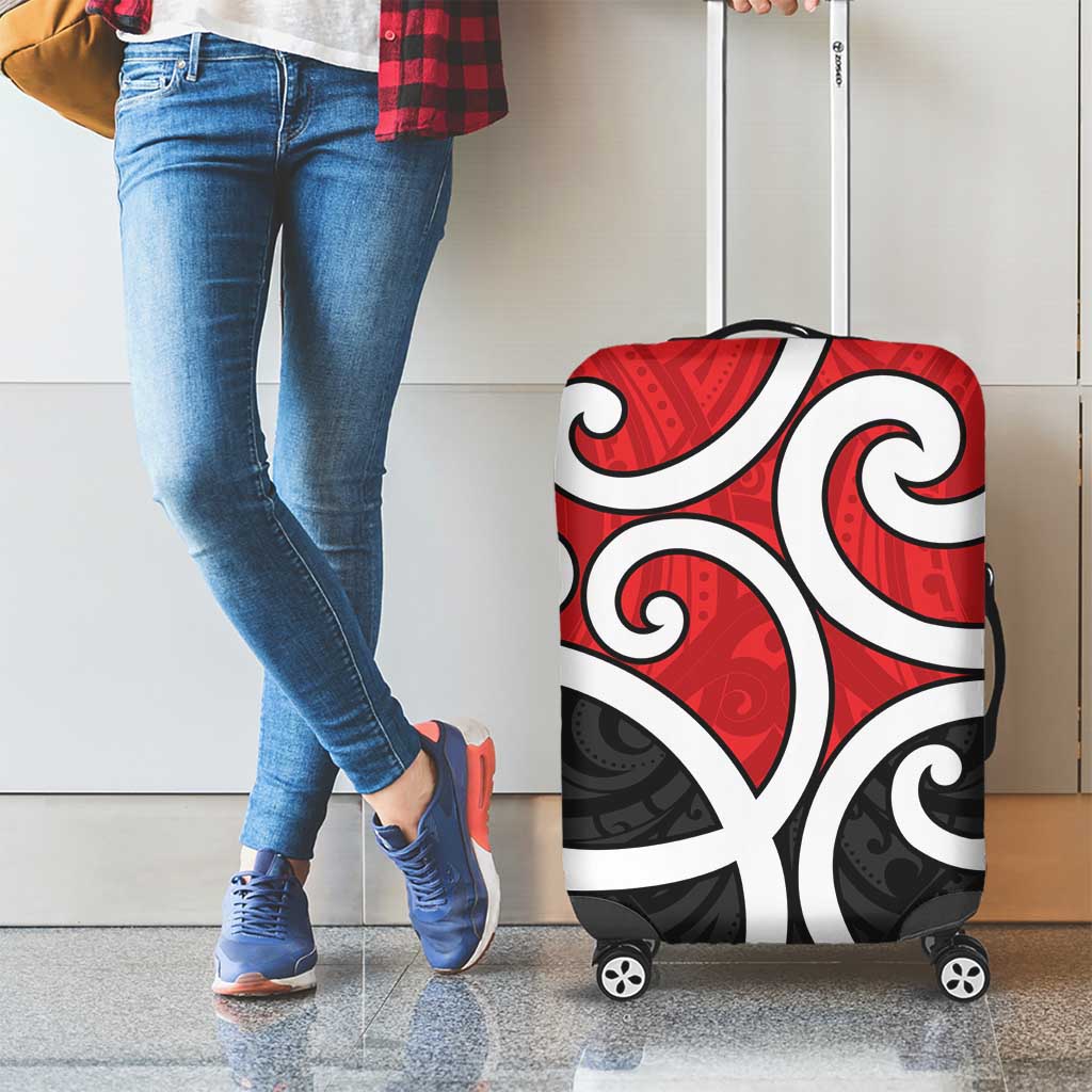 New Zealand Luggage Cover Maori Koru Tino Rangatiratanga Color - Aussie Hoodie