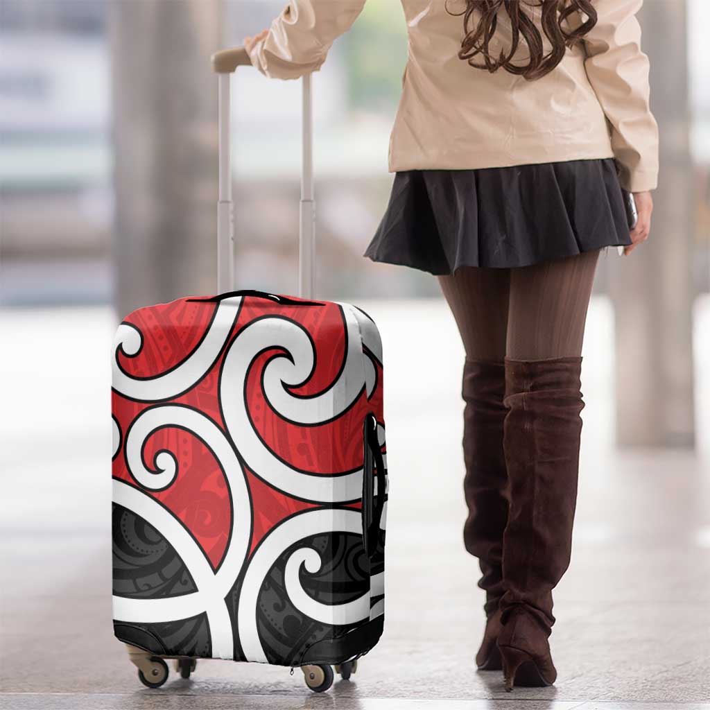 New Zealand Luggage Cover Maori Koru Tino Rangatiratanga Color - Aussie Hoodie